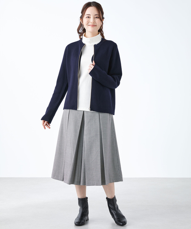 ジップアップ ニット ジャケット