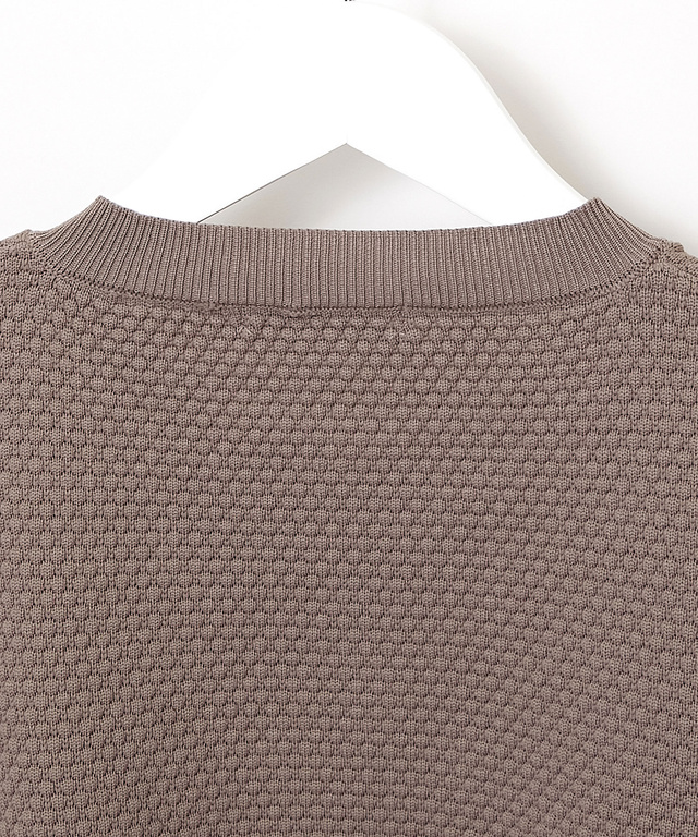 ポップコーン編み ジップアップ カーディガン