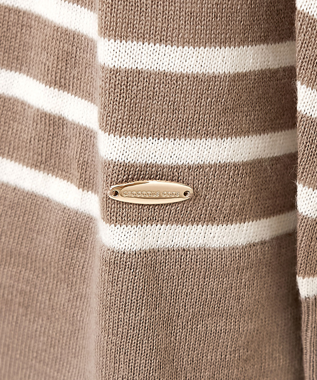 ウールブレンド ボーダー カーディガン