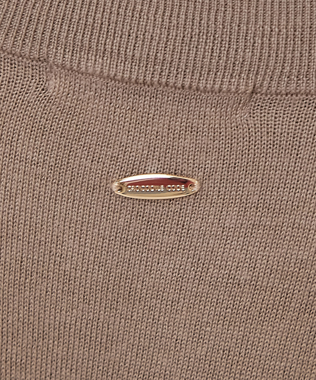 ウールブレンド 裾ライン ニット