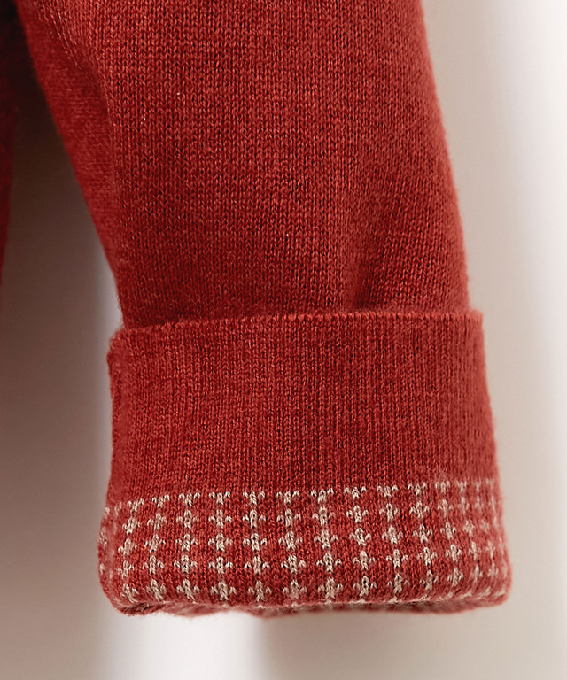 ウールブレンド ジップ ニットジャケット【手洗いOK】