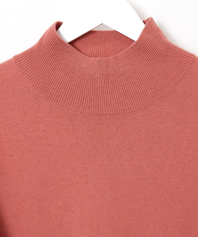 ウールブレンド アイレット ニットチュニック