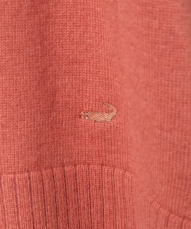 ウールブレンド アイレット ニットチュニック