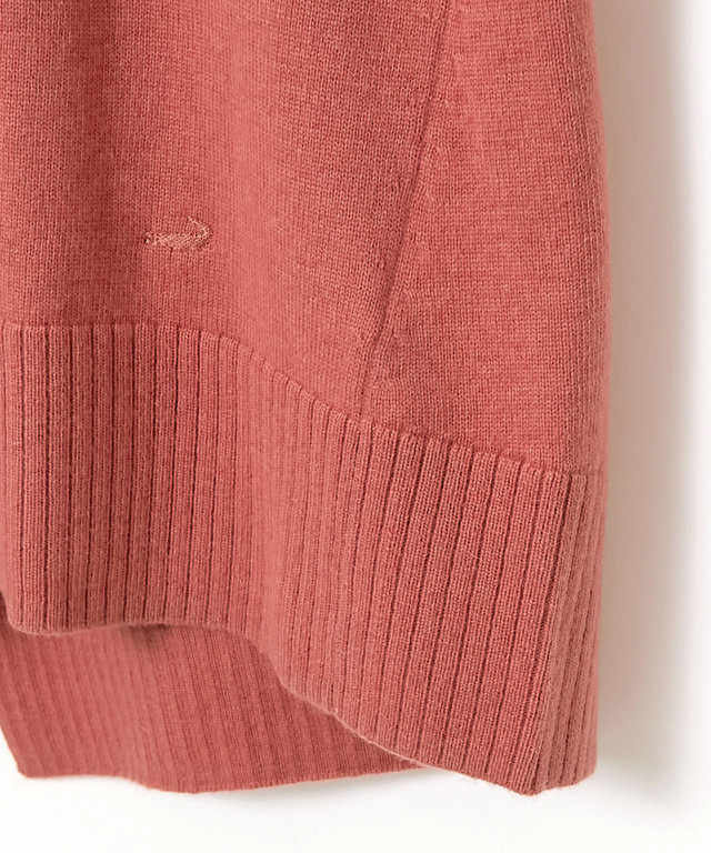 ウールブレンド アイレット ニットチュニック