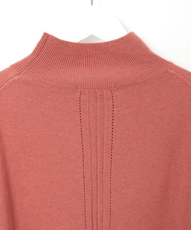 ウールブレンド アイレット ニットチュニック