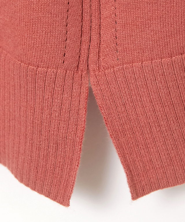 ウールブレンド アイレット ニットチュニック