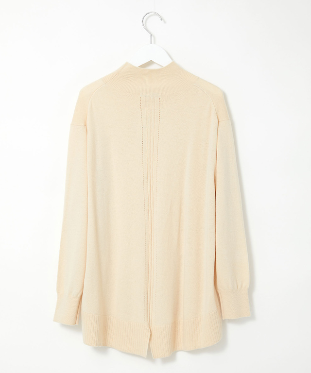 ウールブレンド アイレット ニットチュニック