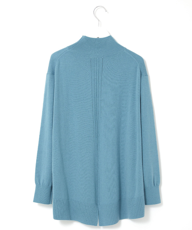 ウールブレンド アイレット ニットチュニック