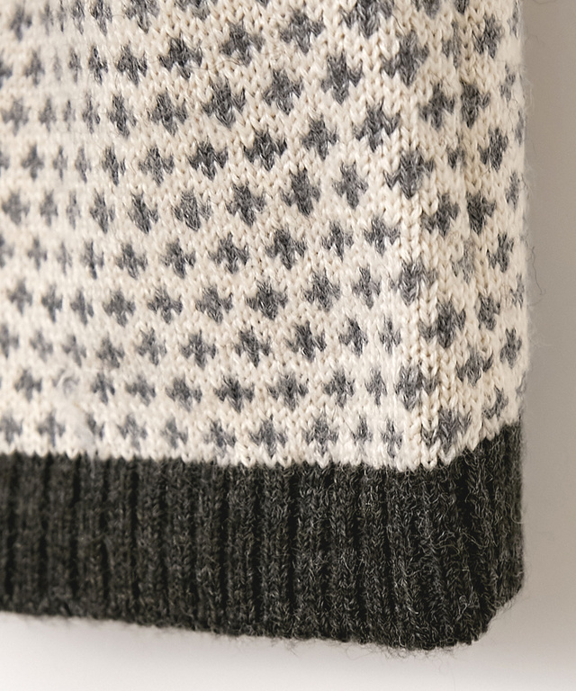 ウールブレンド ジャカード カーディガン【一部店舗限定】