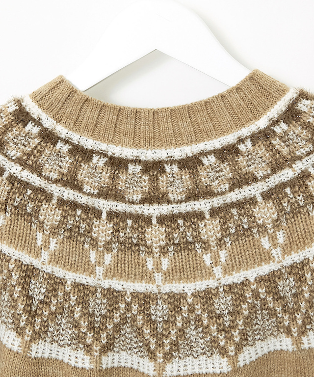 求心柄 ラメ ニット