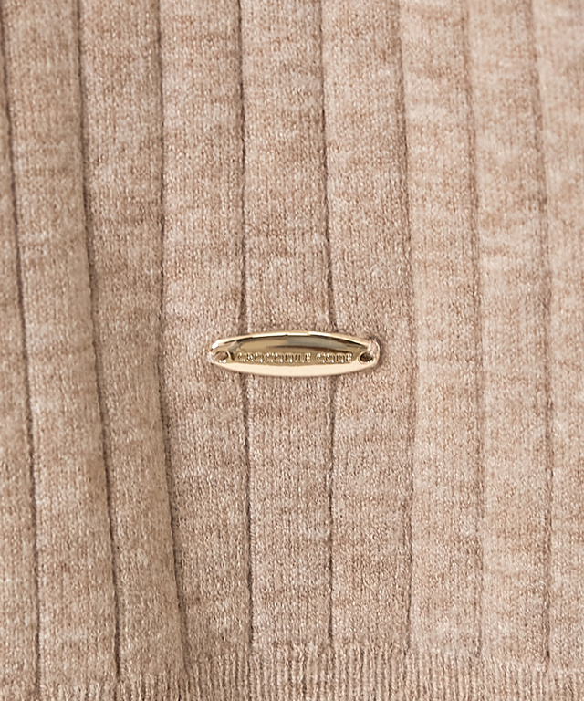 ハイゲージ フレアスリーブ リブニット