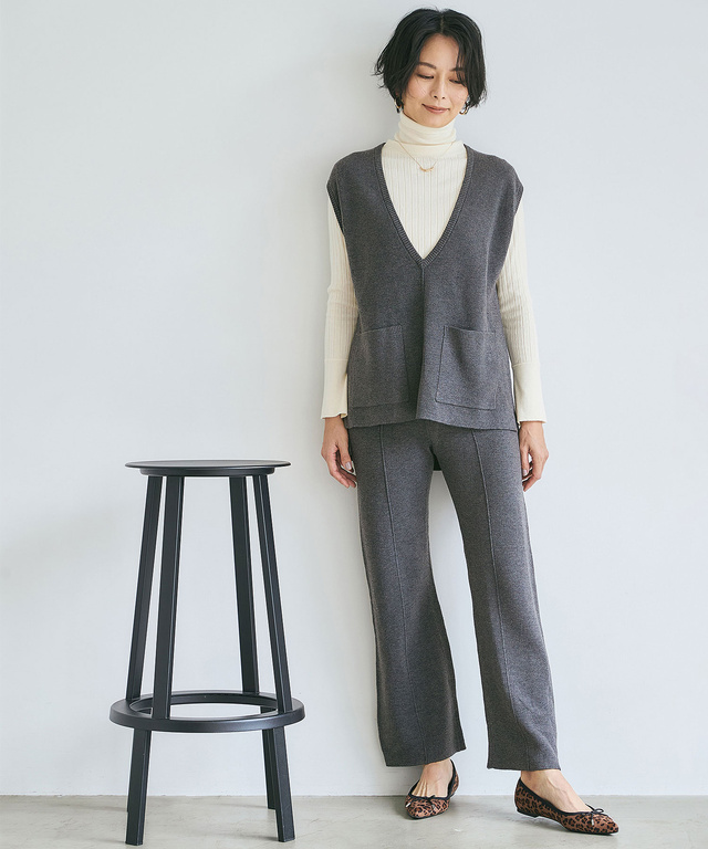 ハイゲージ フレアスリーブ リブニット【一部店舗限定】