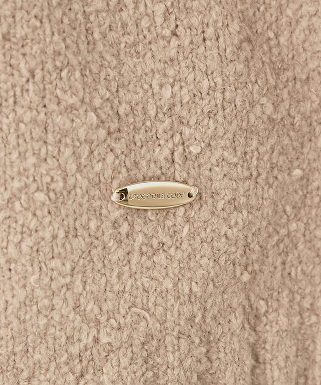 コットンブレンド ハイネック ニット