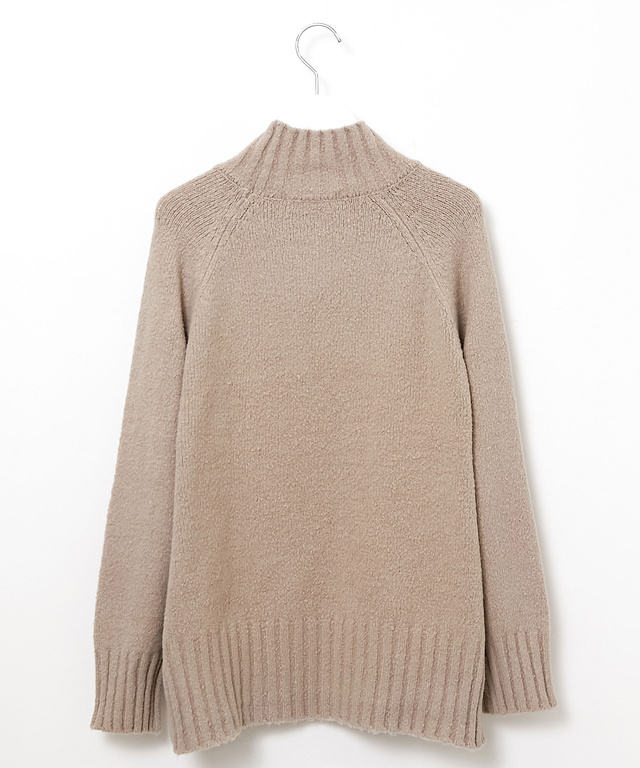 コットンブレンド ハイネック ニット