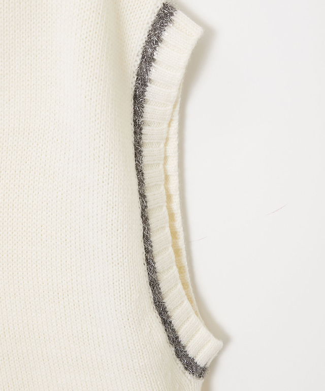 ウールブレンド チルデン ニットベスト