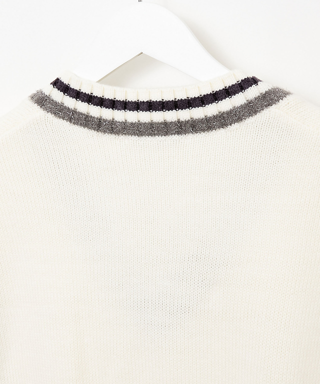 ウールブレンド チルデン ニットベスト