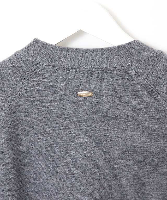 ウールブレンド ミドル丈 カーディガン