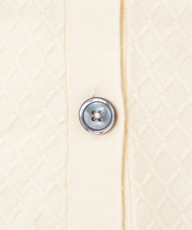 ウールブレンド ミドル丈 カーディガン