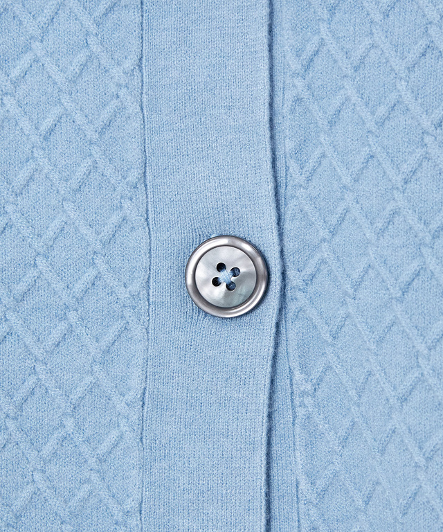 ウールブレンド ミドル丈 カーディガン