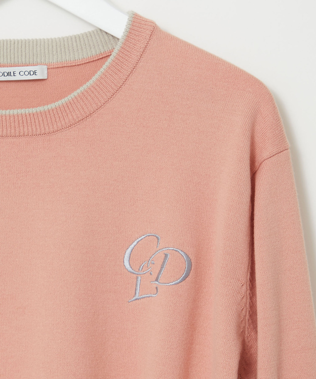 配色 ニット プルオーバー【手洗いOK】