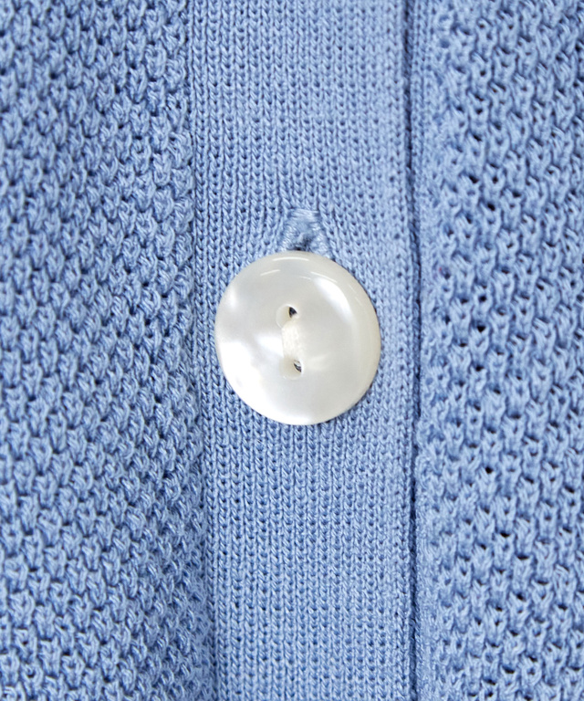 裾編み柄 Vネックベスト【手洗いOK】