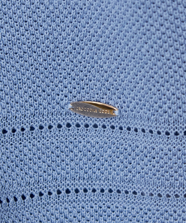 裾編み柄 Vネックベスト【手洗いOK】