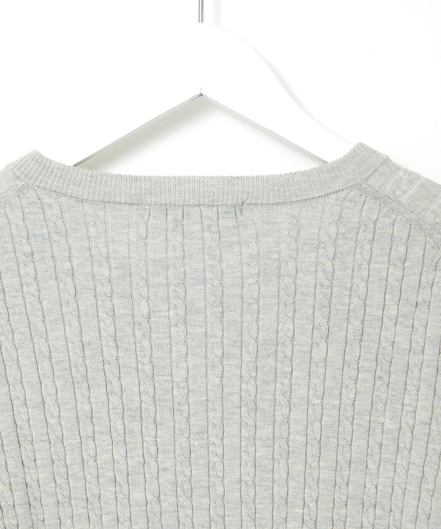 ケーブル編み ニットカーディガン【手洗いOK】【オンラインショップ・一部店舗限定】