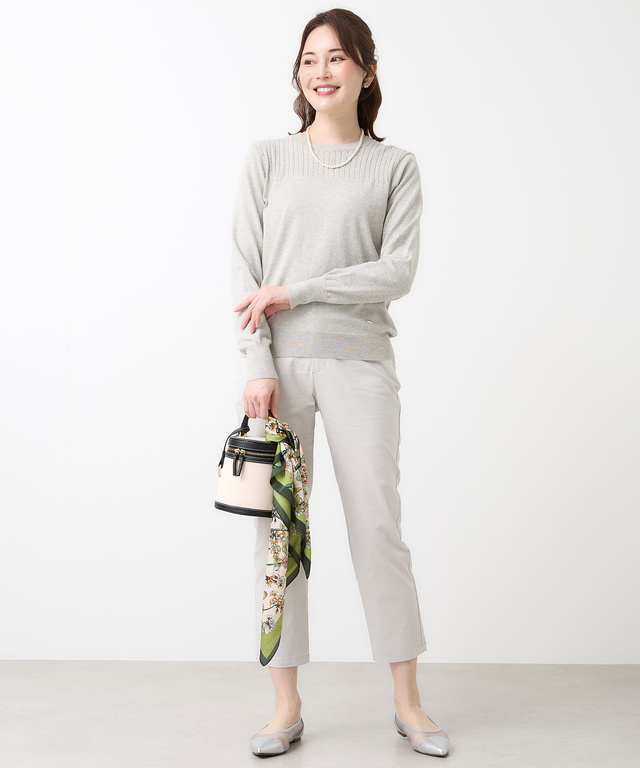 ケーブル編み ニットプルオーバー【手洗いOK】【オンラインショップ・一部店舗限定】