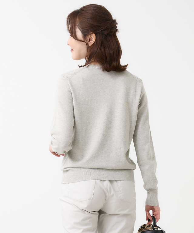 ケーブル編み ニットプルオーバー【手洗いOK】【オンラインショップ・一部店舗限定】