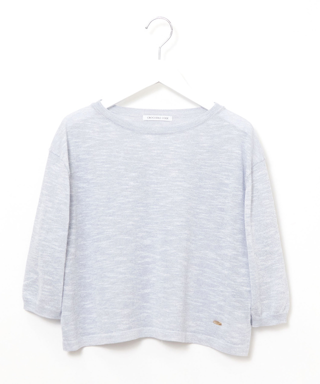 リネンブレンド インナー付きニット【手洗いOK】【オンラインショップ・一部店舗限定】