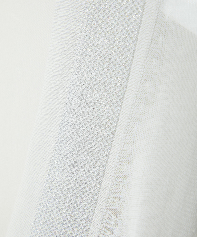 ラメ編み Vネックカーディガン【手洗いOK】