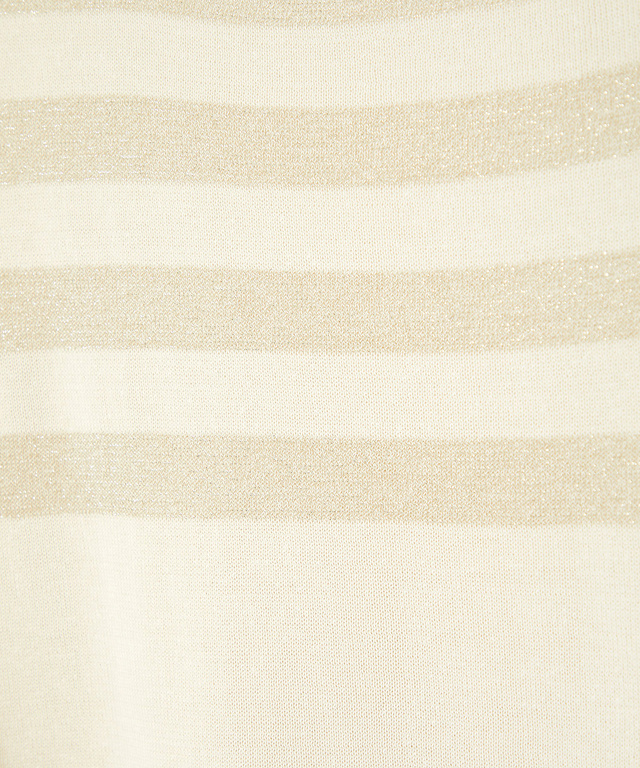 ラメボーダー ドルマンニット【手洗いOK】【オンラインショップ・一部店舗限定】