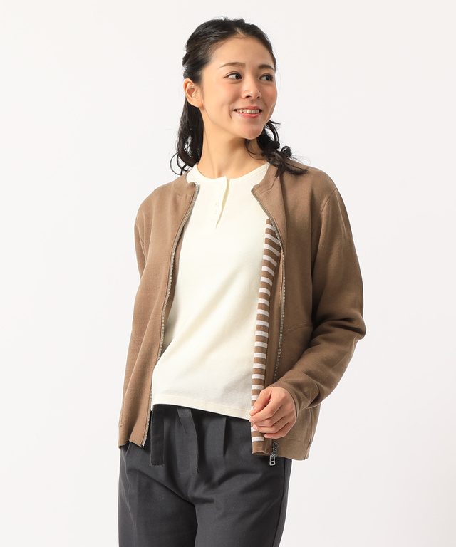 ZIPニットジャケット