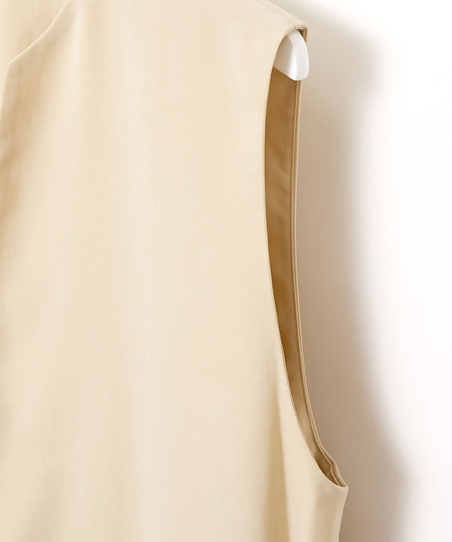 ベルト付き ミドル丈 ジレ【手洗いOK】【一部店舗限定】