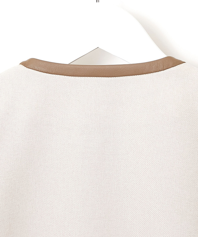 ウールライク ノーカラー ジャケット