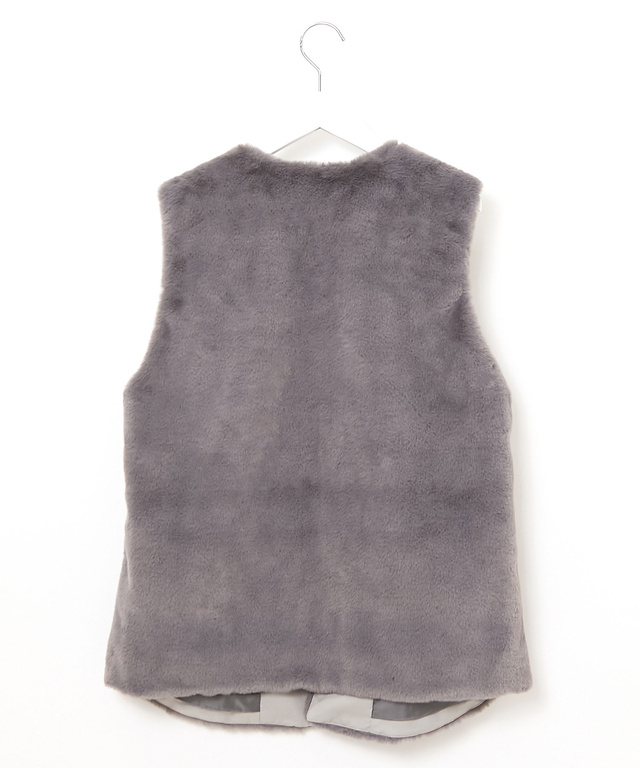 ボア リボン付き ジレ