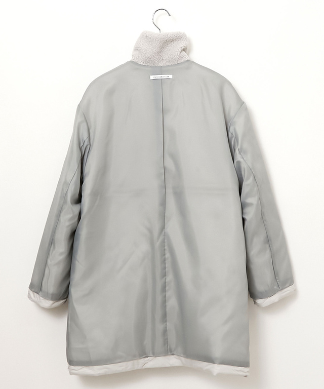 ボア切り替えキルト コート