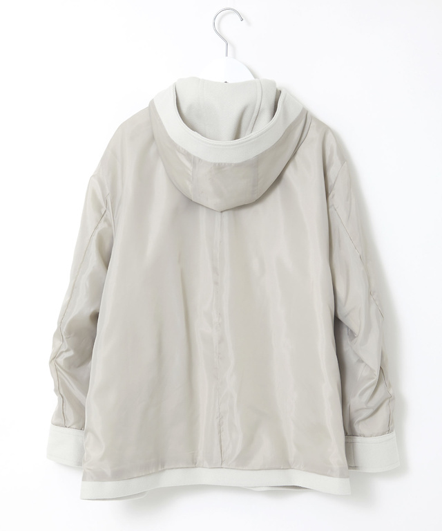 ウールライク フーデット コート