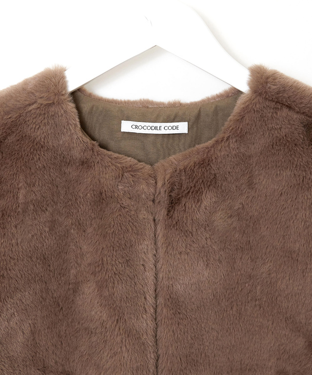 フェイクファー ベスト