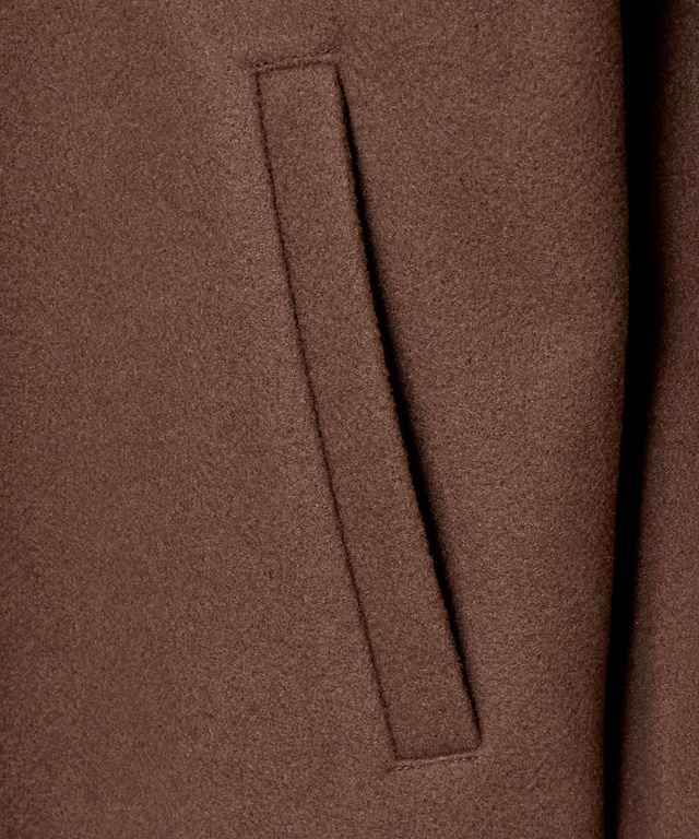 ノーカラー ショート コート