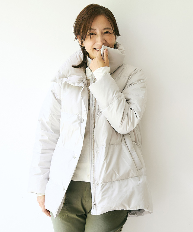 タフタ ダウンコート