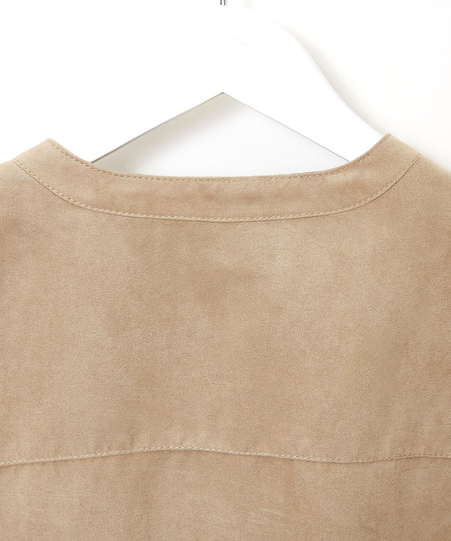 ノーカラー 微起毛 ジャケット