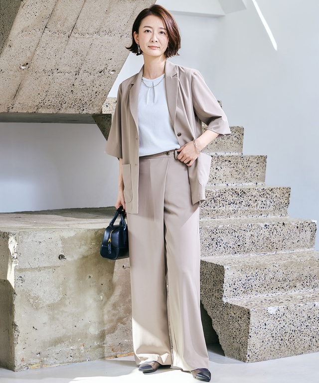 半袖 テーラードジャケット【接触冷感】【吸汗速乾】【オンラインショップ・一部店舗限定】