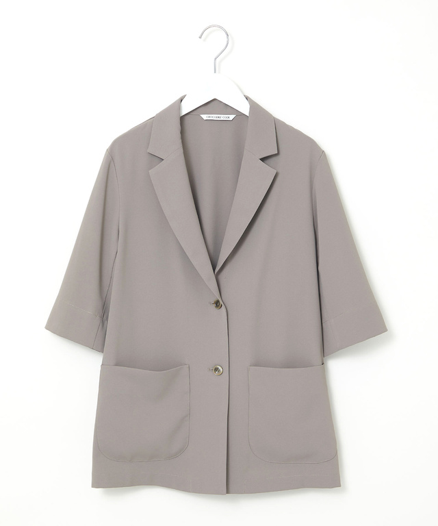 半袖 テーラードジャケット【接触冷感】【吸汗速乾】【UV加工】【オンラインショップ・一部店舗限定】