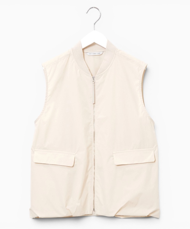 タフタ ジップアップ ベスト