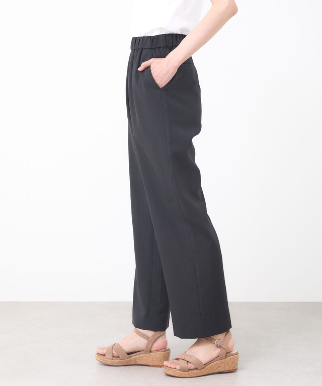 リネンライク プルオン セミワイドパンツ【一部店舗限定】