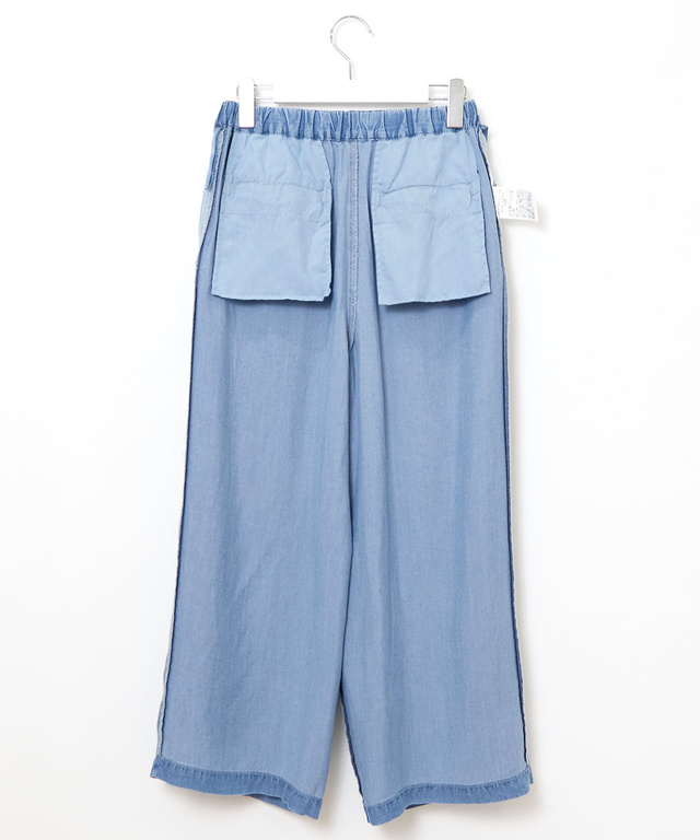 セミワイド クロップド丈 デニムパンツ