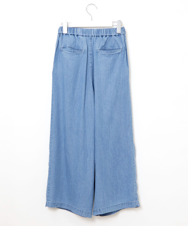 セミワイド クロップド丈 デニムパンツ