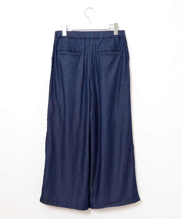 セミワイド クロップド丈 デニムパンツ