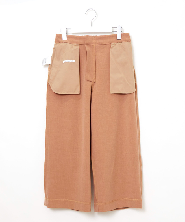 クロップド丈 ワイドパンツ